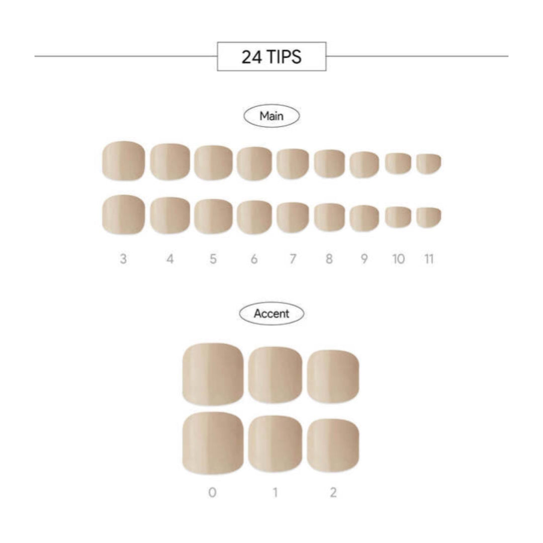  Magic Press Nails (Pedi) - MDR1296P Cream Beige