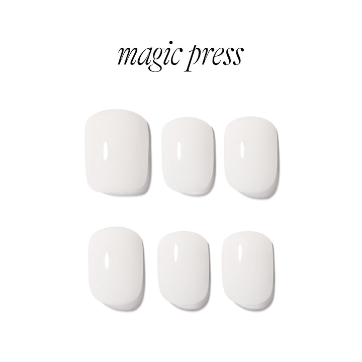 New Magic Press Nails (Mani)  -  Milk (Short)