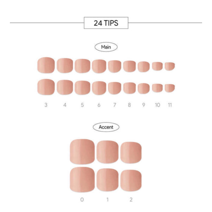  Magic Press Nails (Pedi) - MDR1295P Special Pink