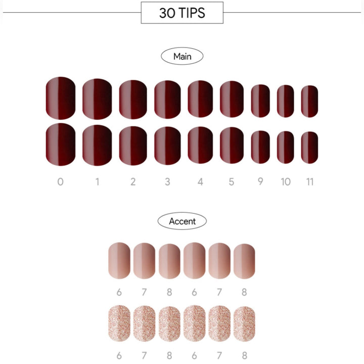 Magic Press Nails (Mani) - MDR2F074RR Wine Party