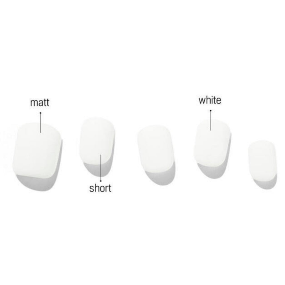 Magic Press Nails (Mani) - MDR898SS Marshmallow White (Short)