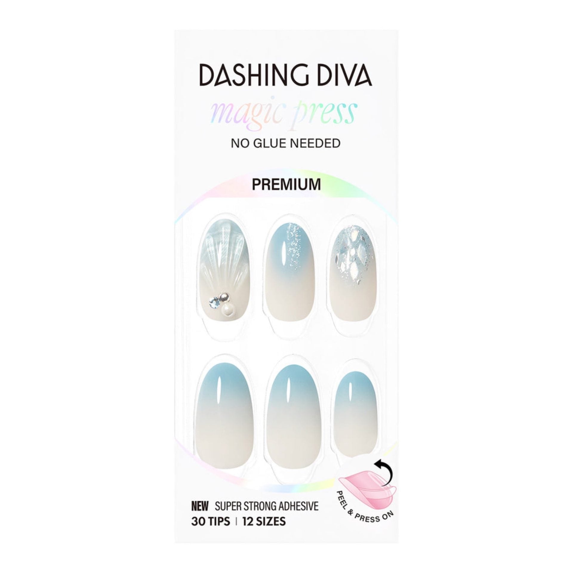 Magic Press (Mani) - MJP4S054PA Blue Shell - Dashing Diva Australia