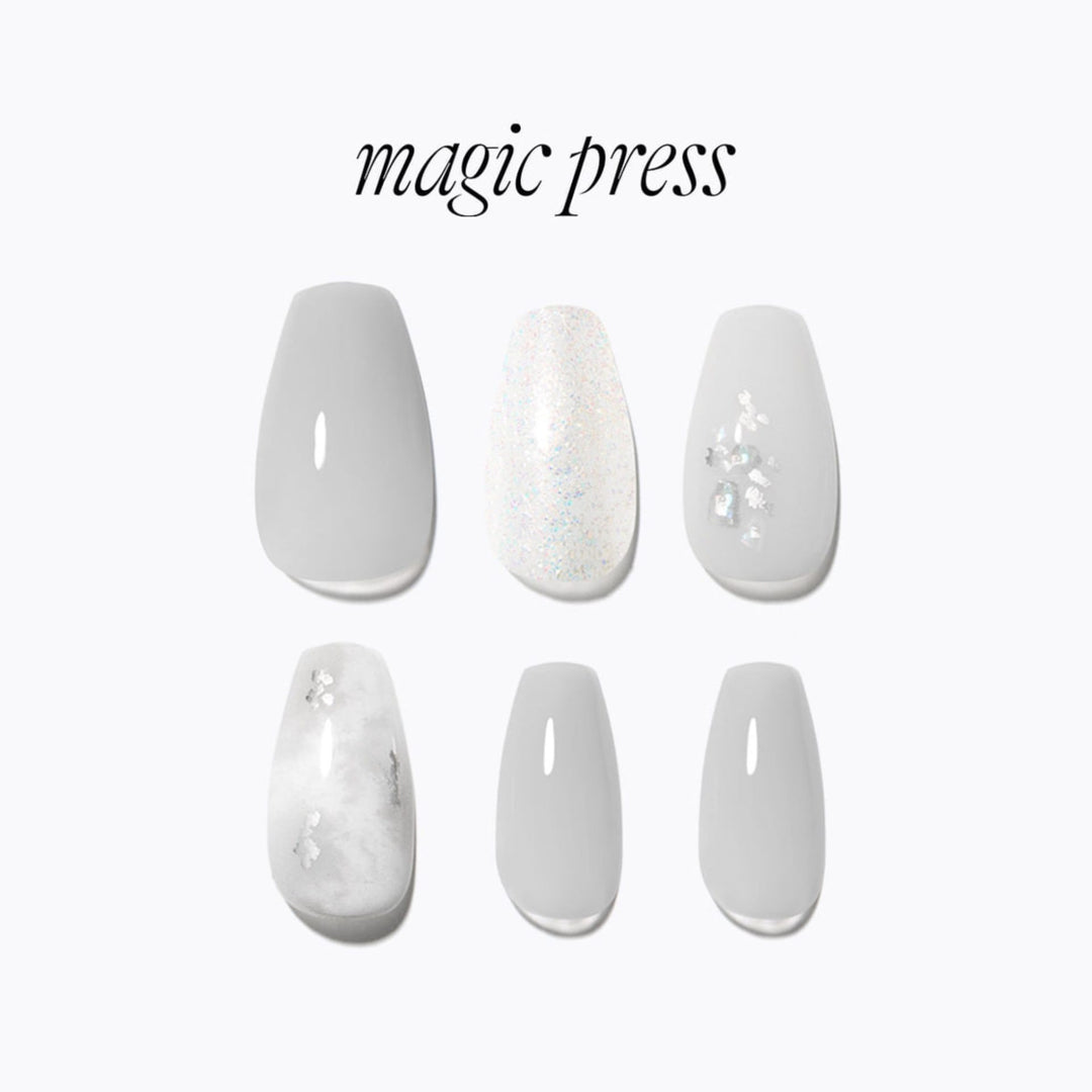 New Magic Press Nails (Mani)  -MDR4P017CF Greyish Marble