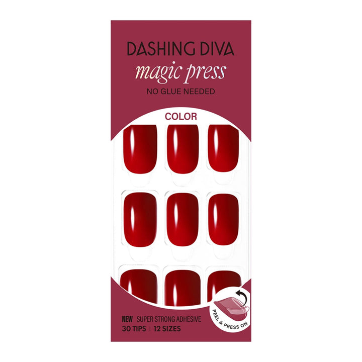 New Magic Press Nails (Mani)  - MDR3F058RR_NP  Burgundy (Regular Round)