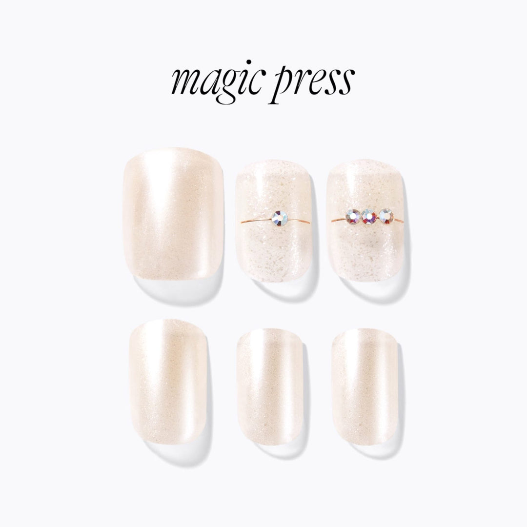 New Magic Press Nails (Mani)  - MDR4P048RR Bridal Veil