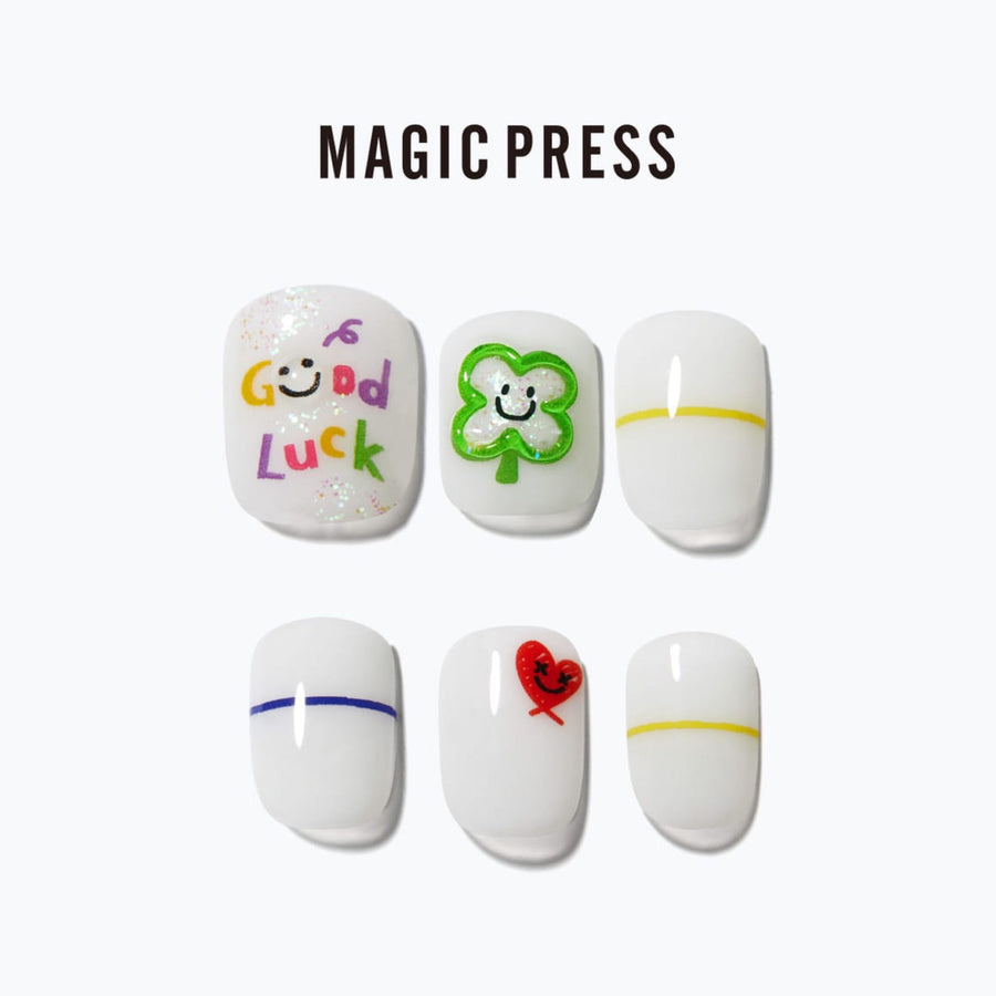 Magic Press (Mani) - MDR3W026SS Four Leaf Clover  (Short)