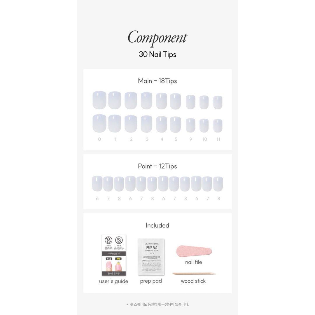 New Magic Press Nails (Mani)  -  Airy Blue (Short)