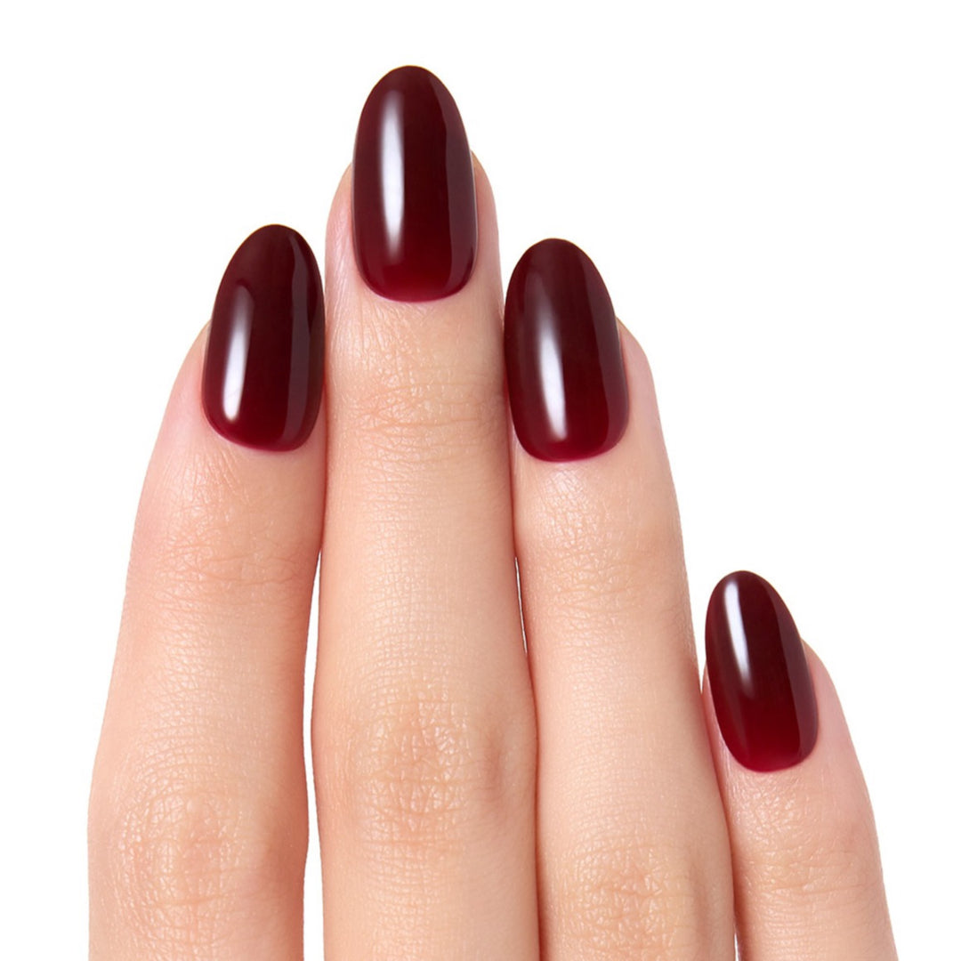 New Magic Press Nails (Mani)  - Classic Burgundy (Almond)