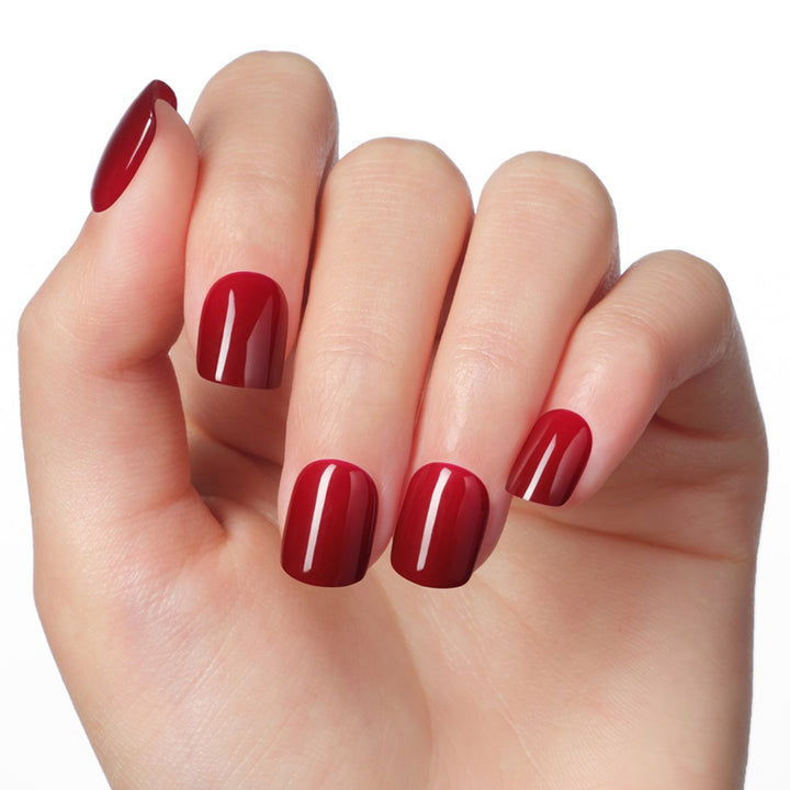 New Magic Press Nails (Mani)  - Burgundy (Short)