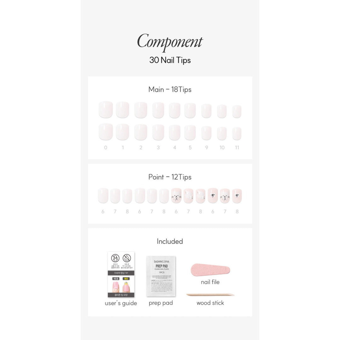 New Magic Press Nails (Mani)  - Baby Meow (Short)