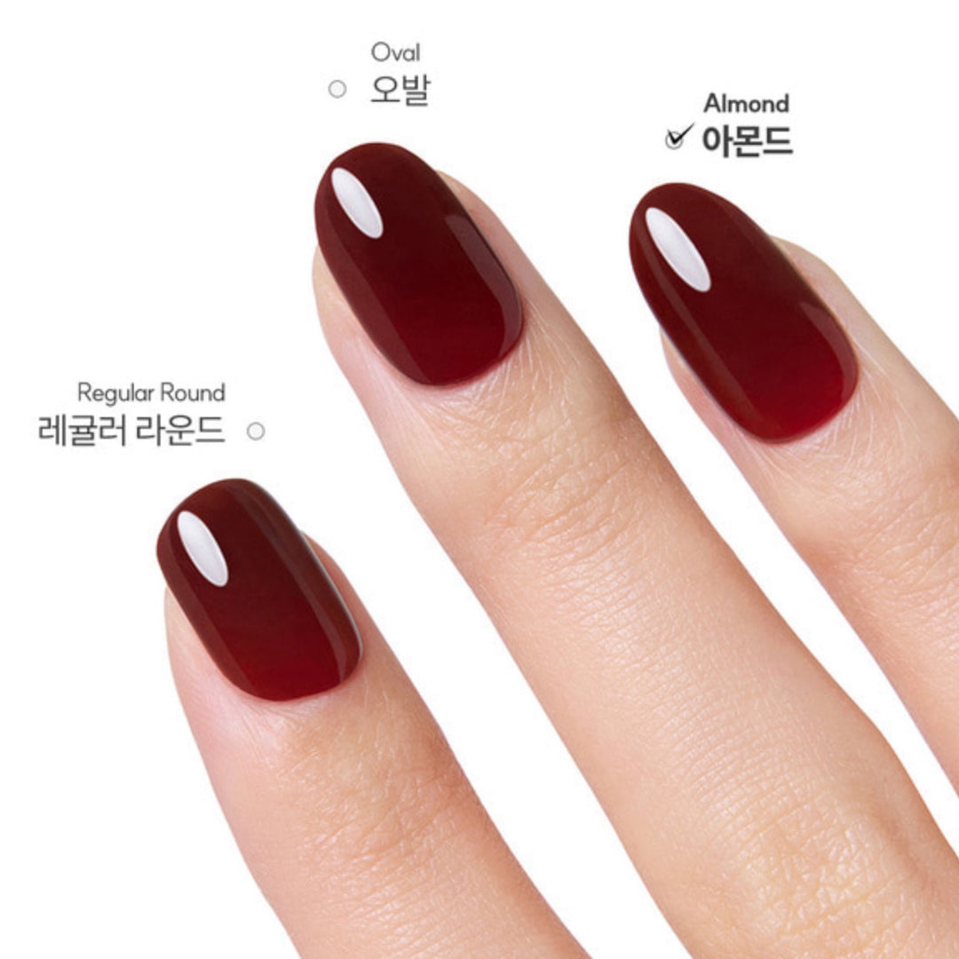 New Magic Press Nails (Mani)  - Classic Burgundy (Almond)