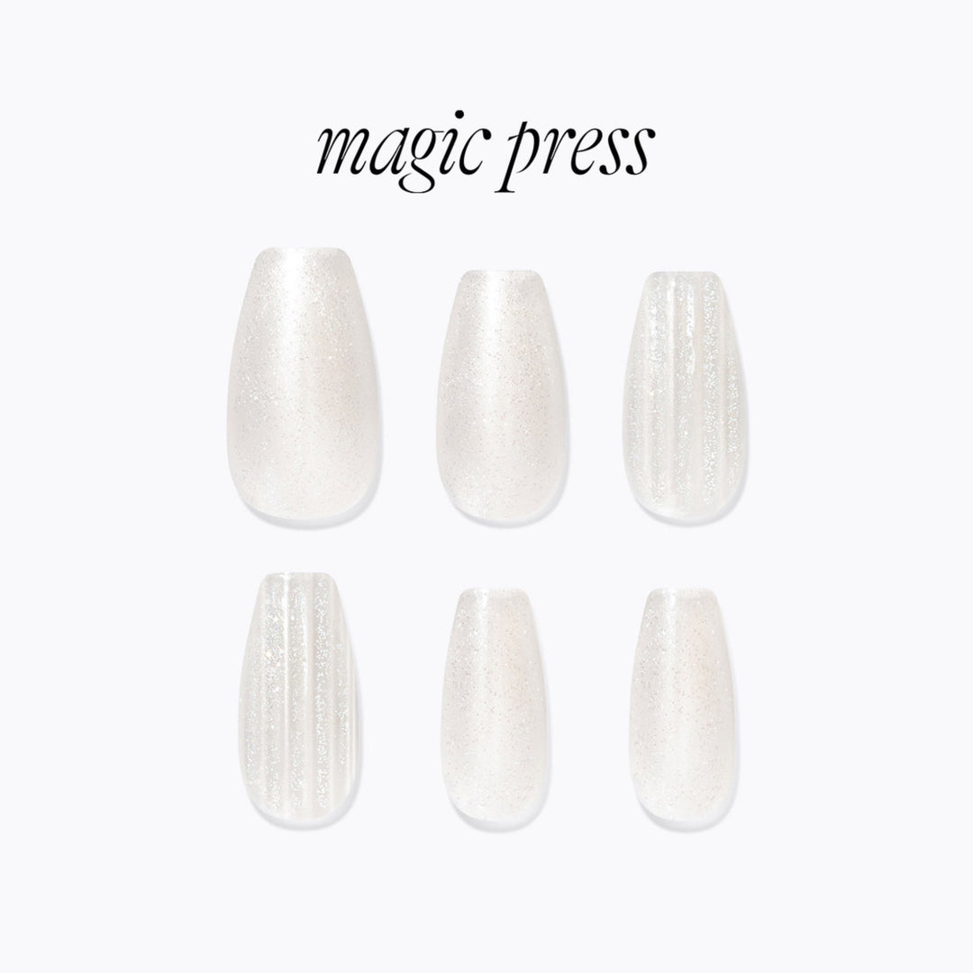 New Magic Press Nails (Mani)  - Glass White