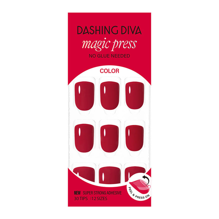 New Magic Press Nails (Mani)  -  Red Pop  (Short)