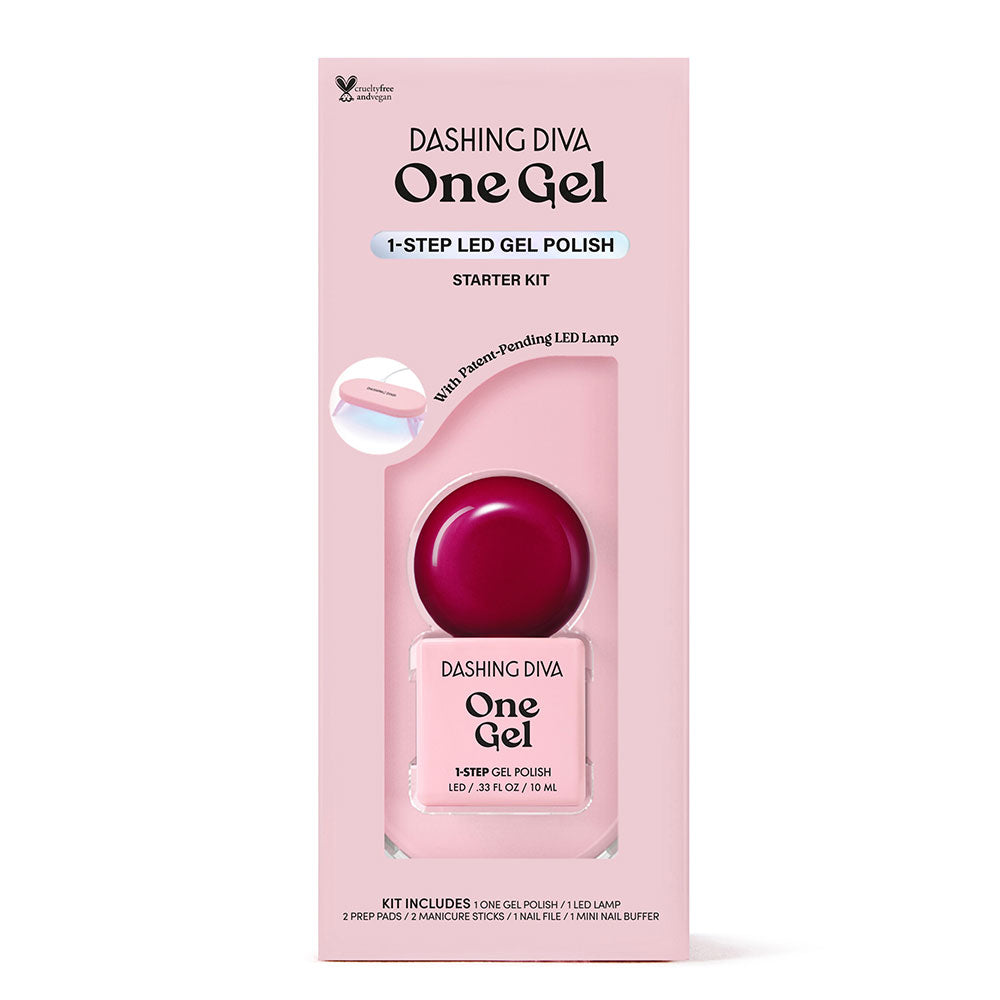 One Gel - Wine Drop One Gel Colour Kit (Lamp Included)