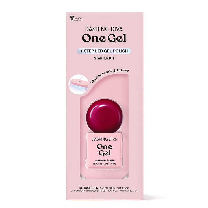 One Gel - Wine Drop One Gel Colour Kit (Lamp Included)
